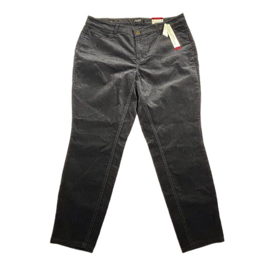 Talbots women's black velvet pants Size 14WP